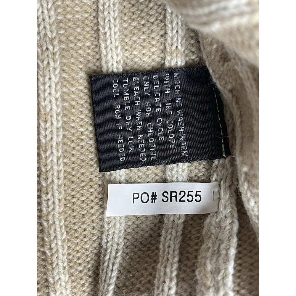 Vintage Munsingwear Sweater Mens Size XL‎  Beige Blue 90's Y2K Cable Knit Crew